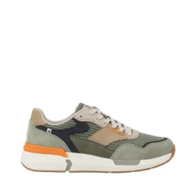 comfortable sneakers foam - sole shoes Rieker Men's Justus 02 Sneaker in Pistachio/Pazific/Olive