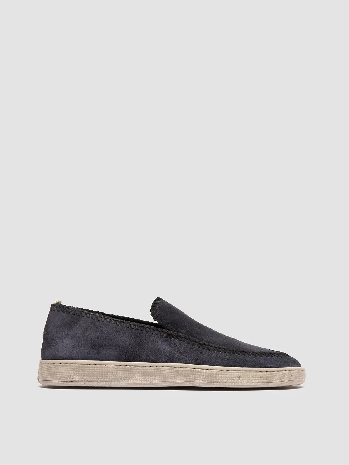 Arch Care High Quality HERBIE 011 - Navy Suede Penny Loafers
