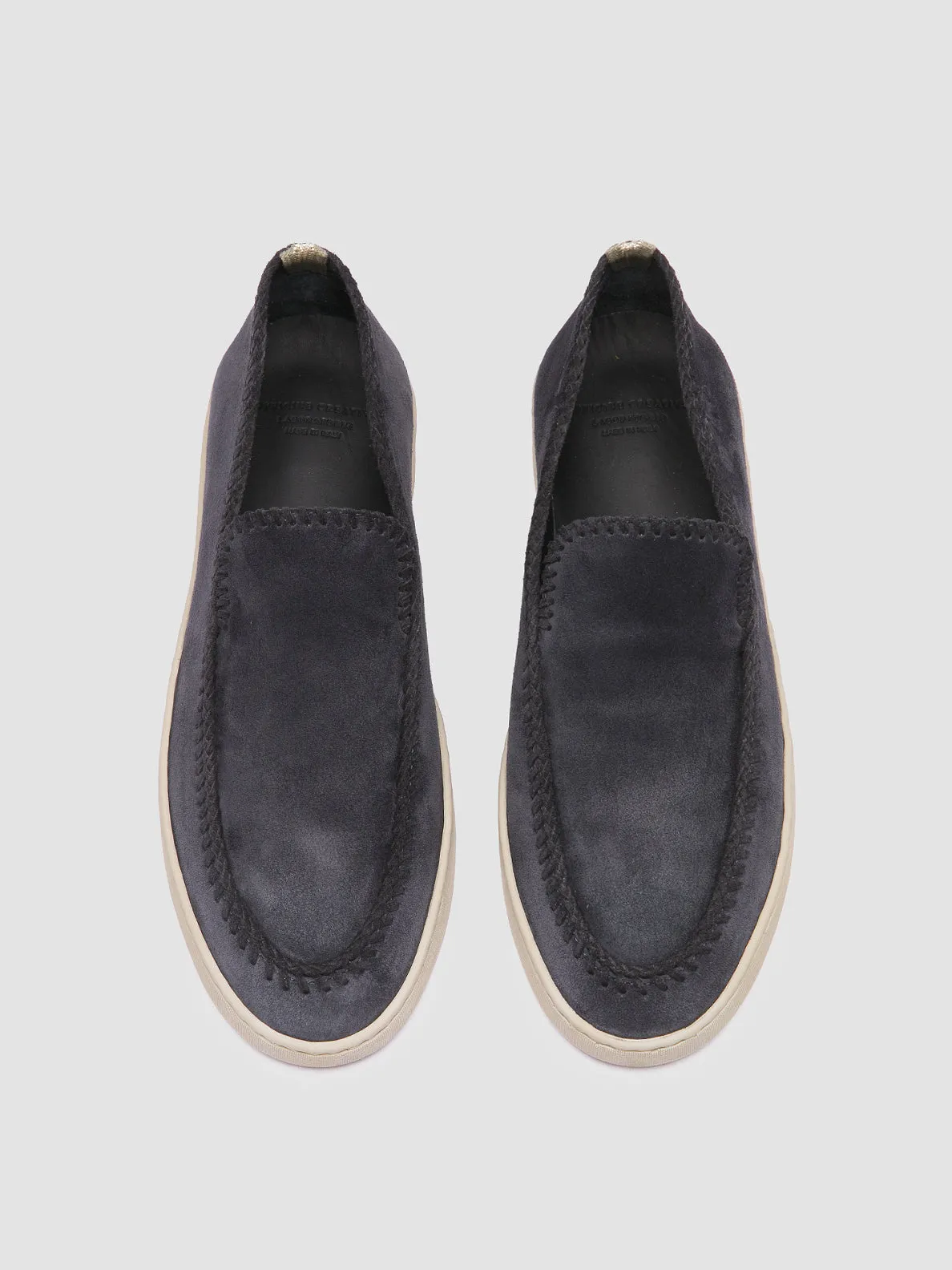 HERBIE 011 - Navy Suede Penny Loafers Stylish Footwear
