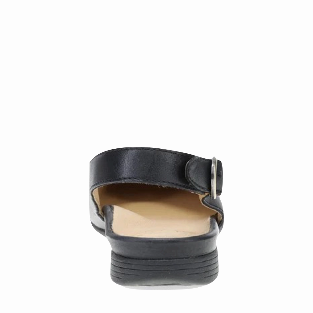 Productivity Look Look Shade Dansko Women's Lea Sling Back Flat in Black