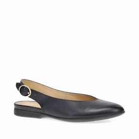 Quiet Shade Dansko Women's Lea Sling Back Flat in Black