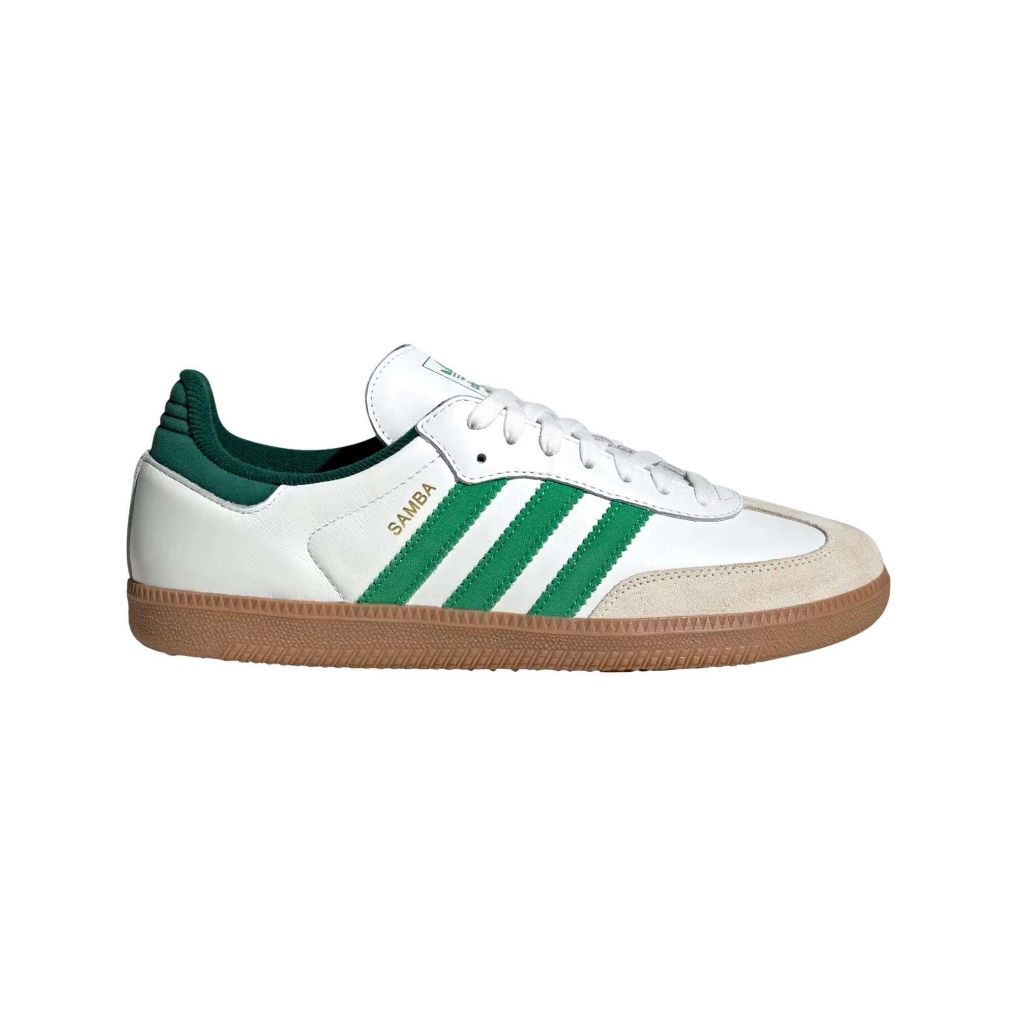 Adidas Samba OG Core White / Green / Collegiate Green  JI3202 Men's Well   Ventilated