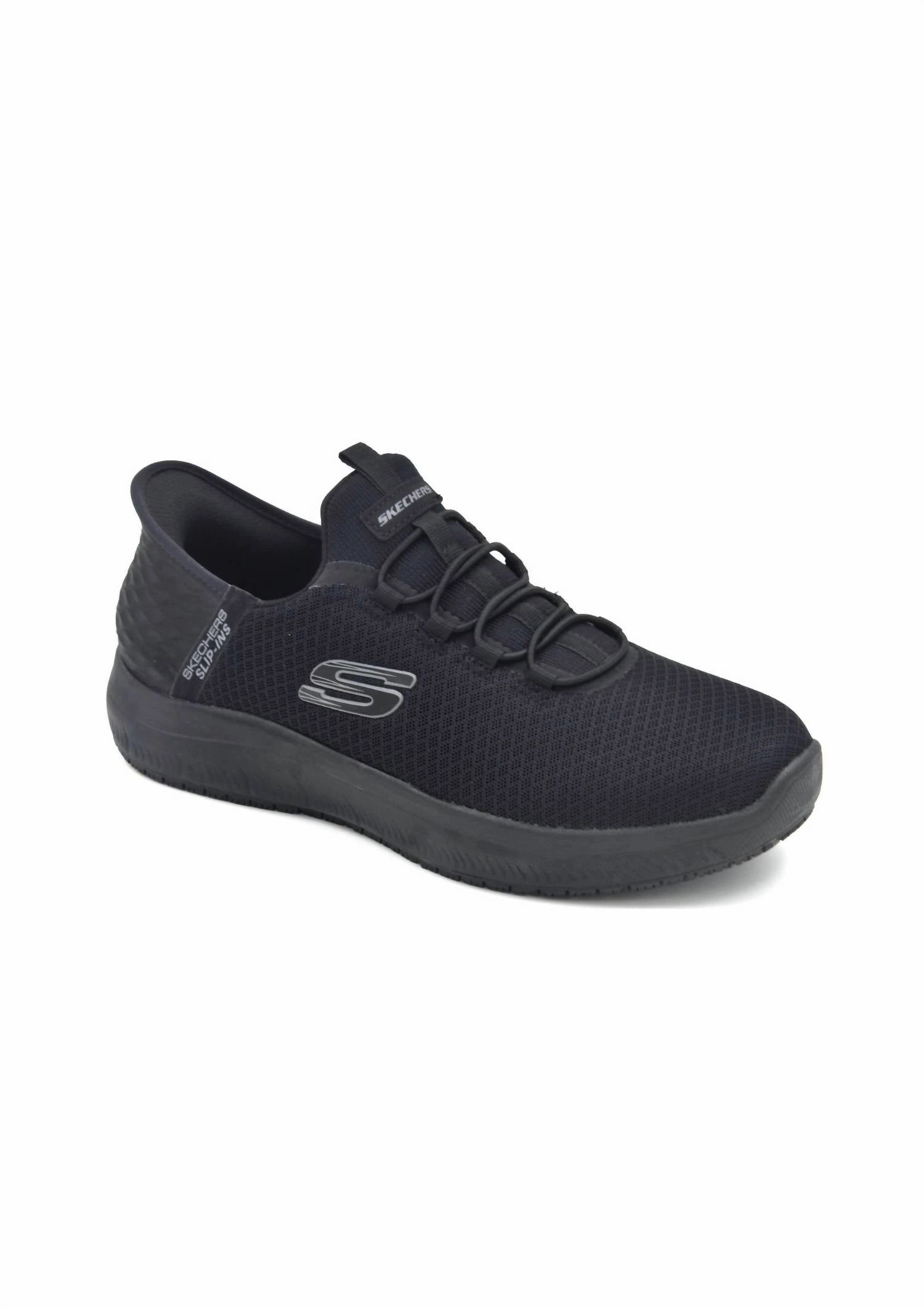 Men's Step-In Slip-Resistant Sneaker In Black Running Event