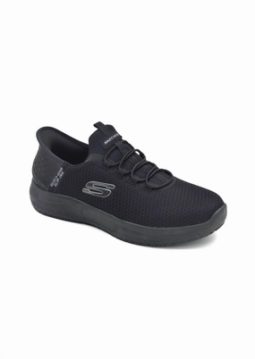 Men's Step-In Slip-Resistant Sneaker In Black Running Event