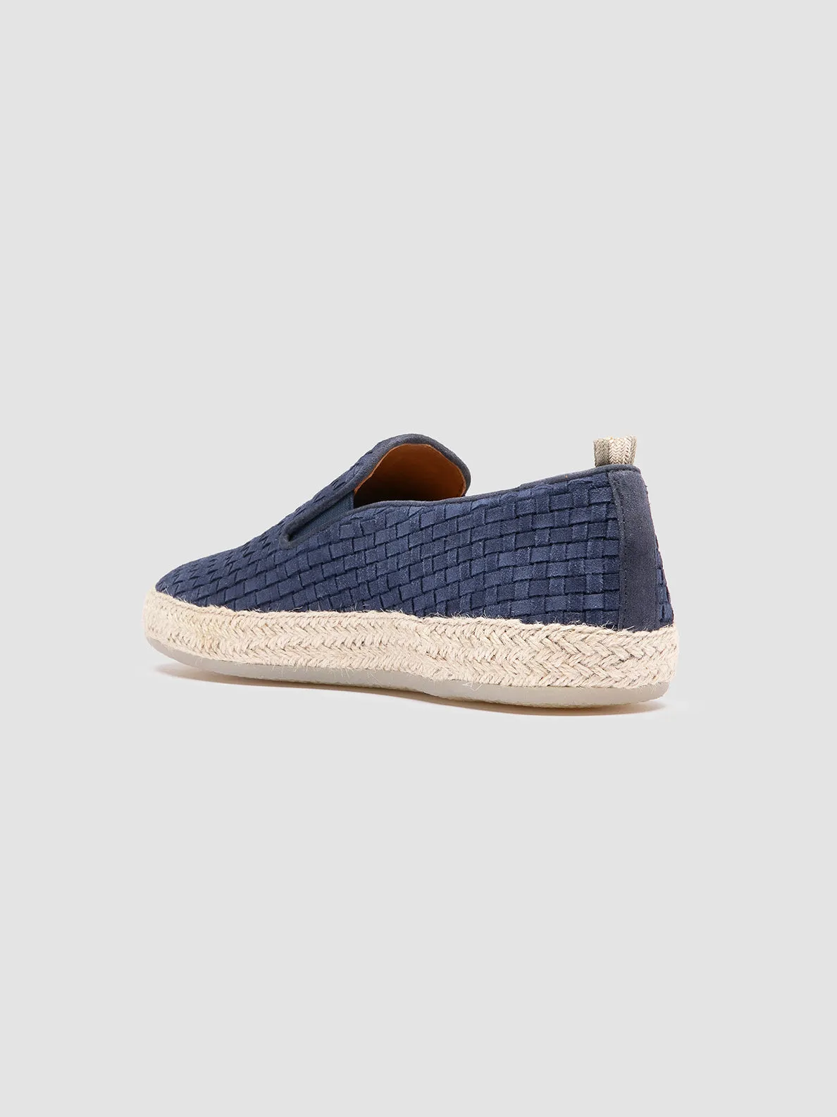 Charity Ball Chic Details BOWLINE 001 - Navy Woven Espadrille Shoes