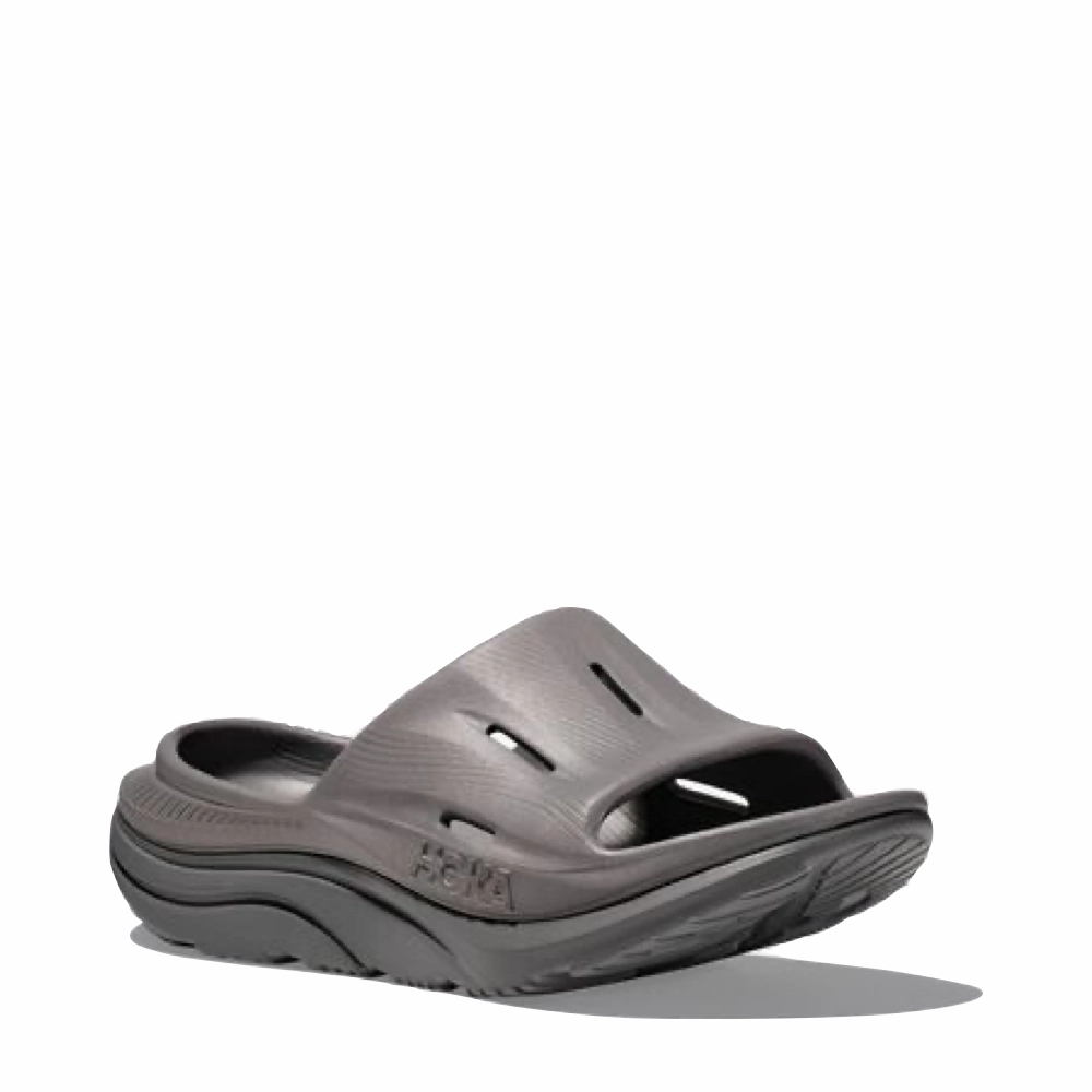 Hoka Ora Recovery Slide 3 Sandal in Grey Elegant Summer Footwear hypoallergenic material