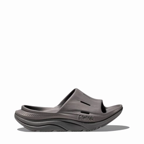 Hoka Ora Recovery Slide 3 Sandal in Grey Non-Slip Shoes Multi Strap