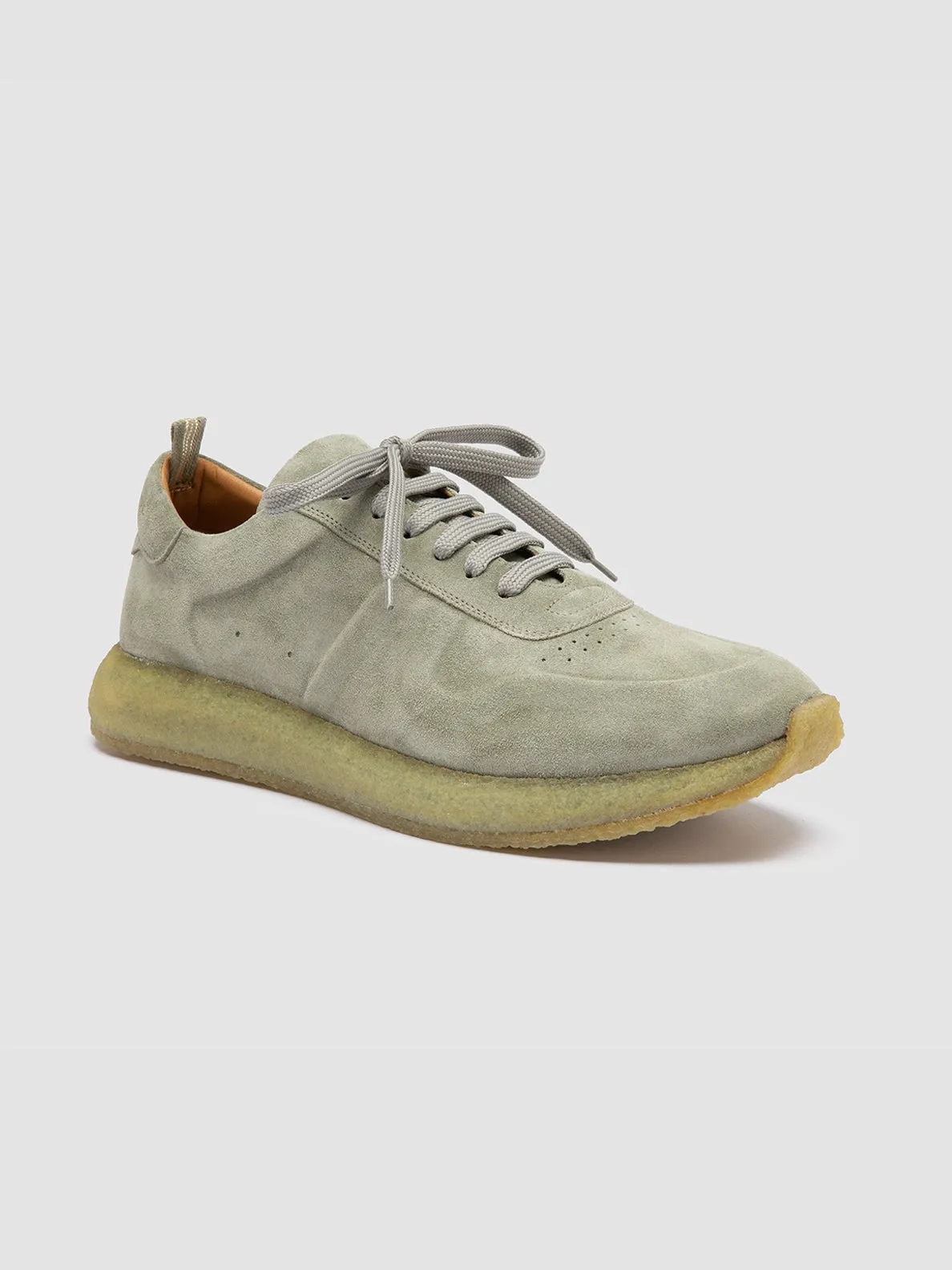 LEGEND 001 - Light Green Suede Low Top Sneakers Vibrant