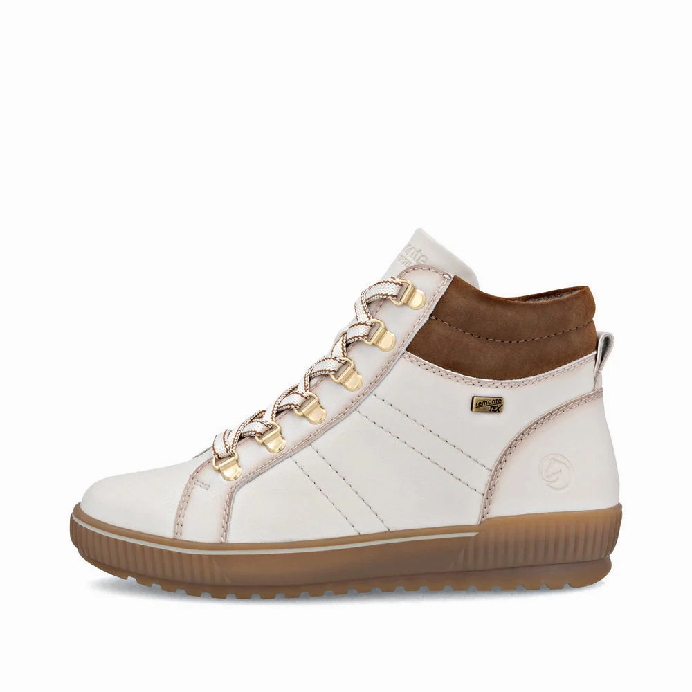 Remote Women's Maditta 81 Size Zip Lace Waterproof Boot in Cotton Effortless Step