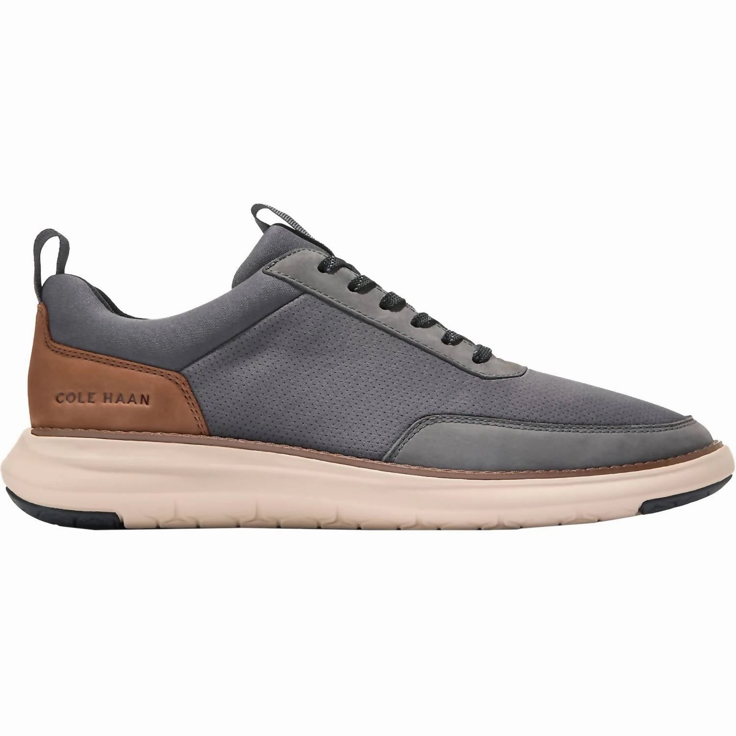 Men's Grand Remix Lace Up Sneaker In Grey/british Tan Leather ground contact Party Shoes