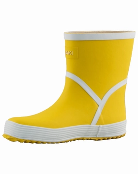 Yellow Ultra-Light Rain Boots Slip On Style Cold Footwear