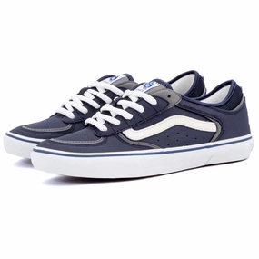 Impact Zone Curvy Running Vans - Skate Rowley 25th Anniversary (Navy/White)