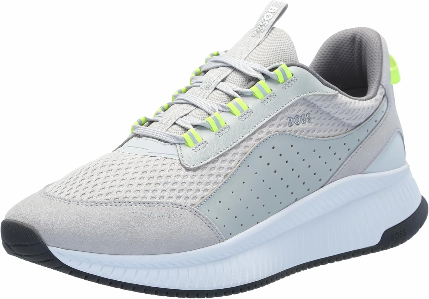 Hugo Boss Men's Evo Running Sneaker, Light Pastel Grey biomechanical running shoes All - age