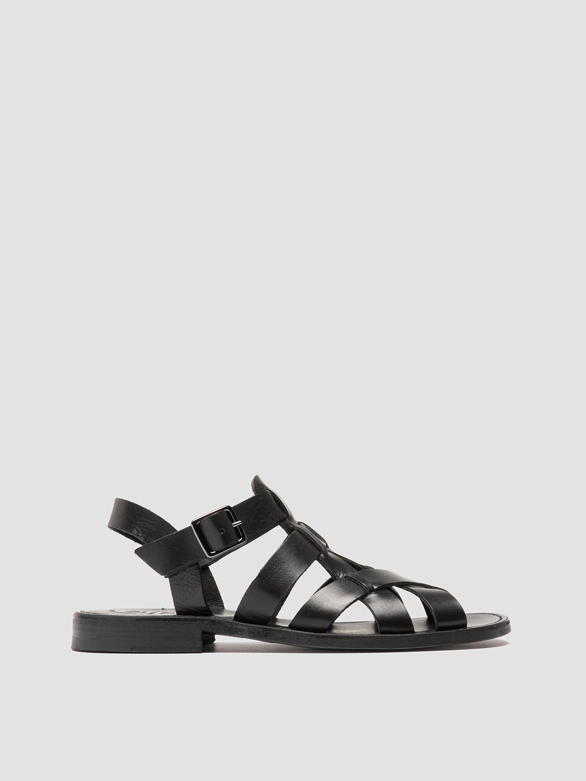 GANEMA 105 - Black Leather Sandals Everyday Shoes