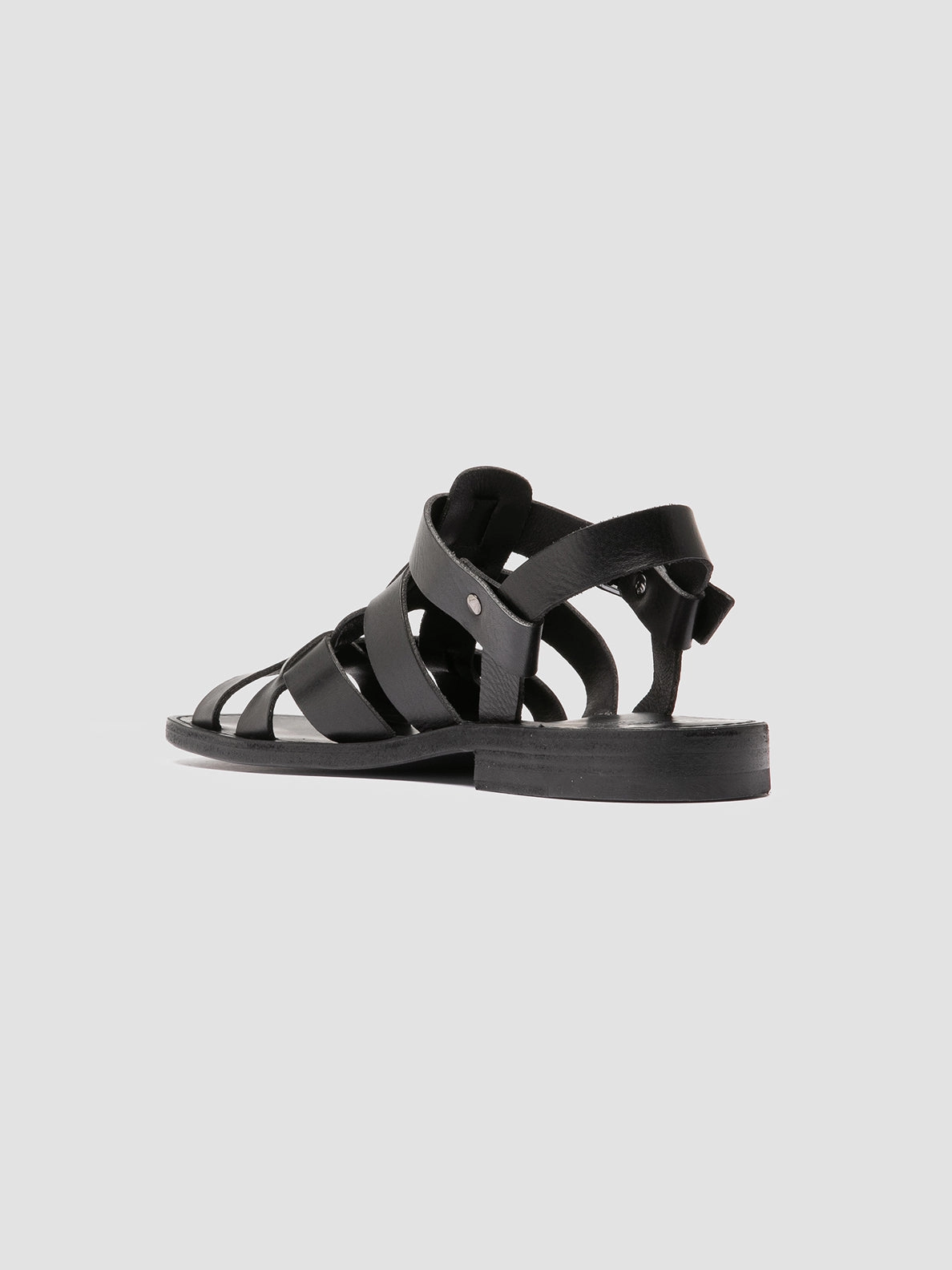 Stylish Shoes Urban Casual GANEMA 105 - Black Leather Sandals