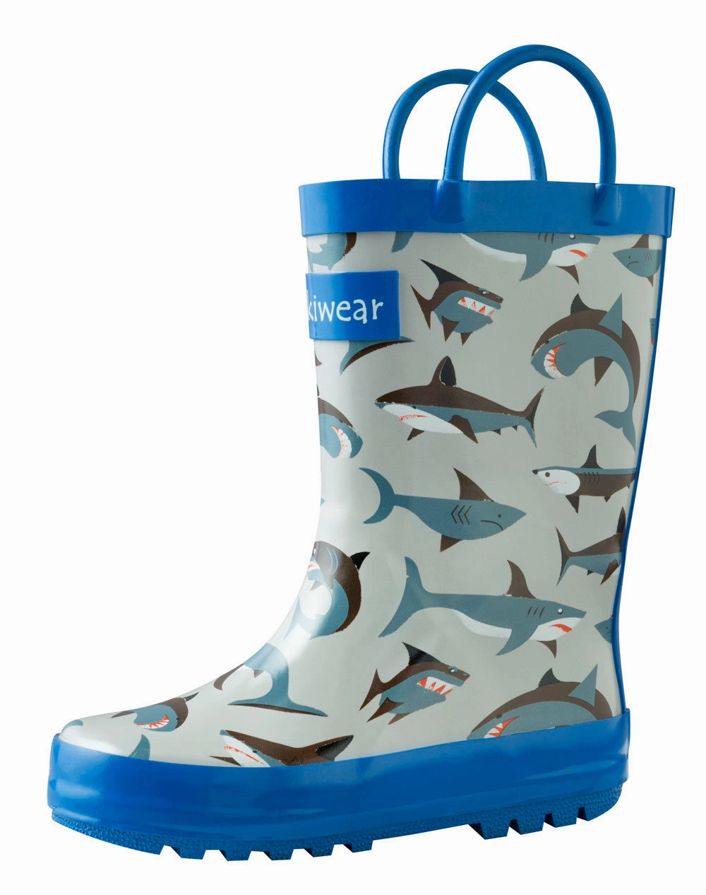 Shark Frenzy Loop Handle Rubber Rain Boot Adventure Boots