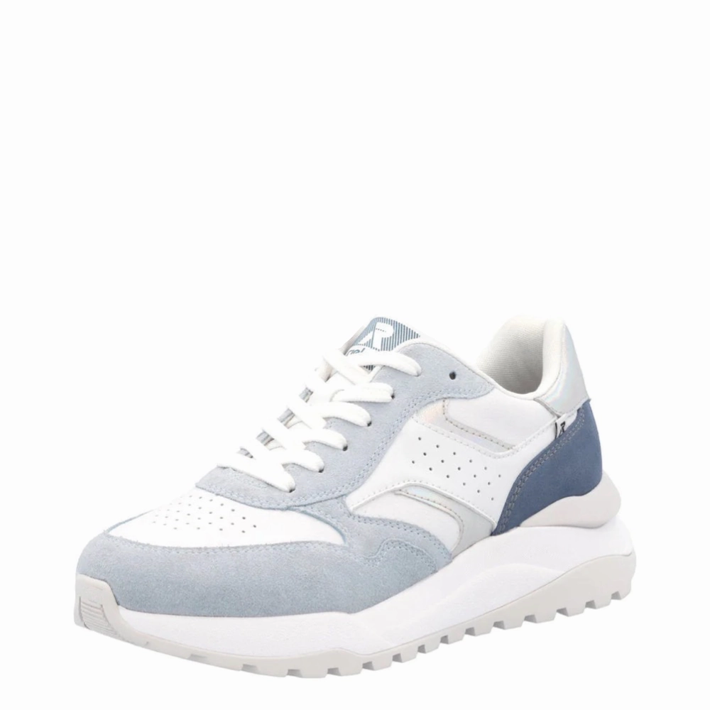 Rieker Women's Akilah 00 Sneaker in Blue/White/Jeans Oasis Hike