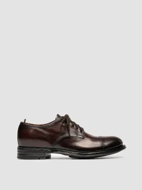 Korean Sleek Cool Layers ADMIRAL 008 - Burgundy Leather Derby Shoes