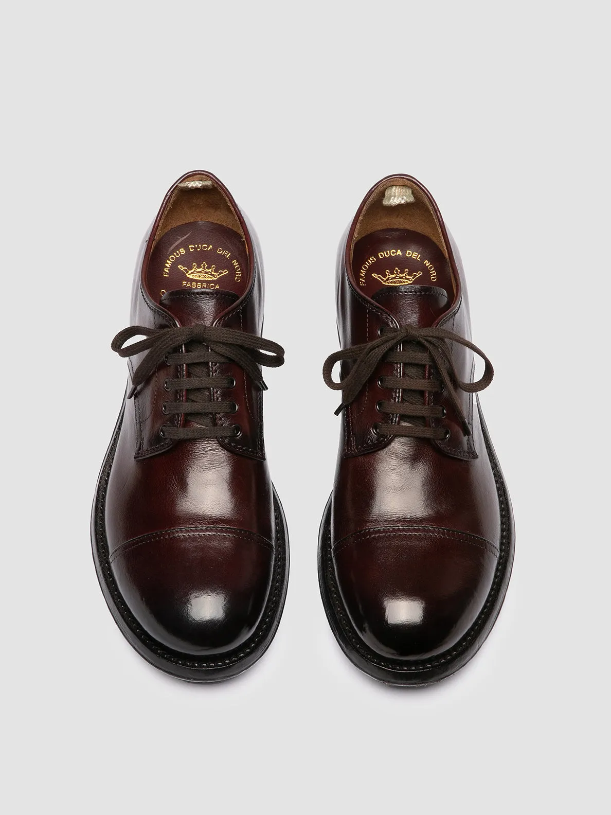ADMIRAL 008 - Burgundy Leather Derby Shoes Executive Edge