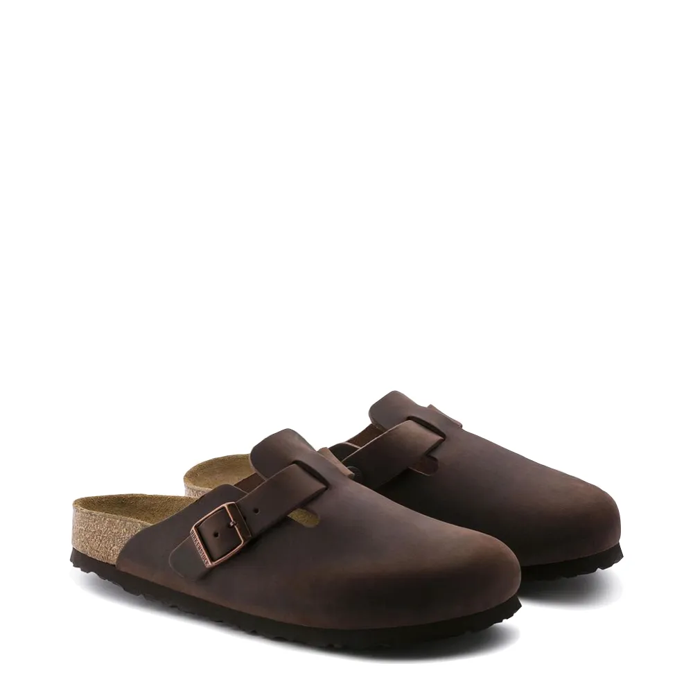 Birkenstock Boston Soft Footbed Oiled Leather Clog in Habana Brown School Style