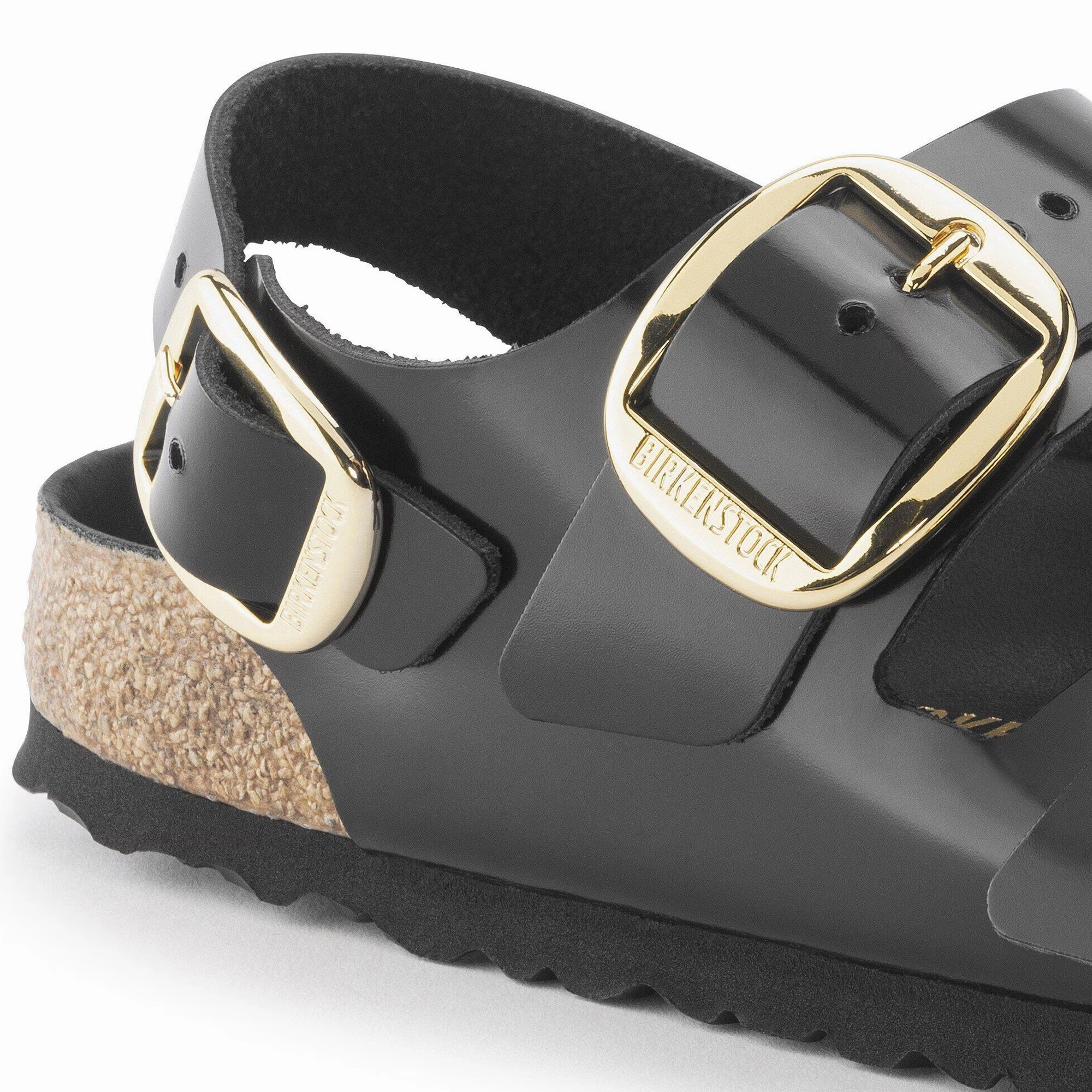 Birkenstock Womens Milano Big Buckle Slippers Heel Freedom