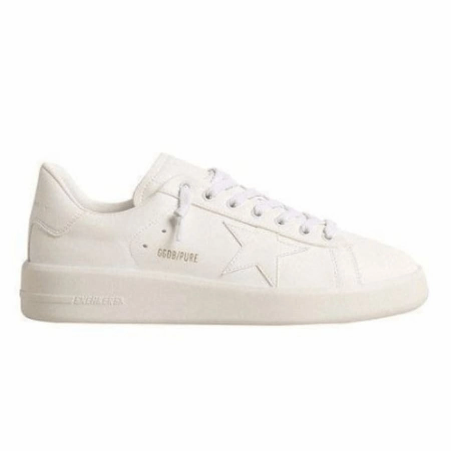 Golden Goose Purestar Bio-Based White Star and Heel Tab Men's Sneakers Reinforced heel