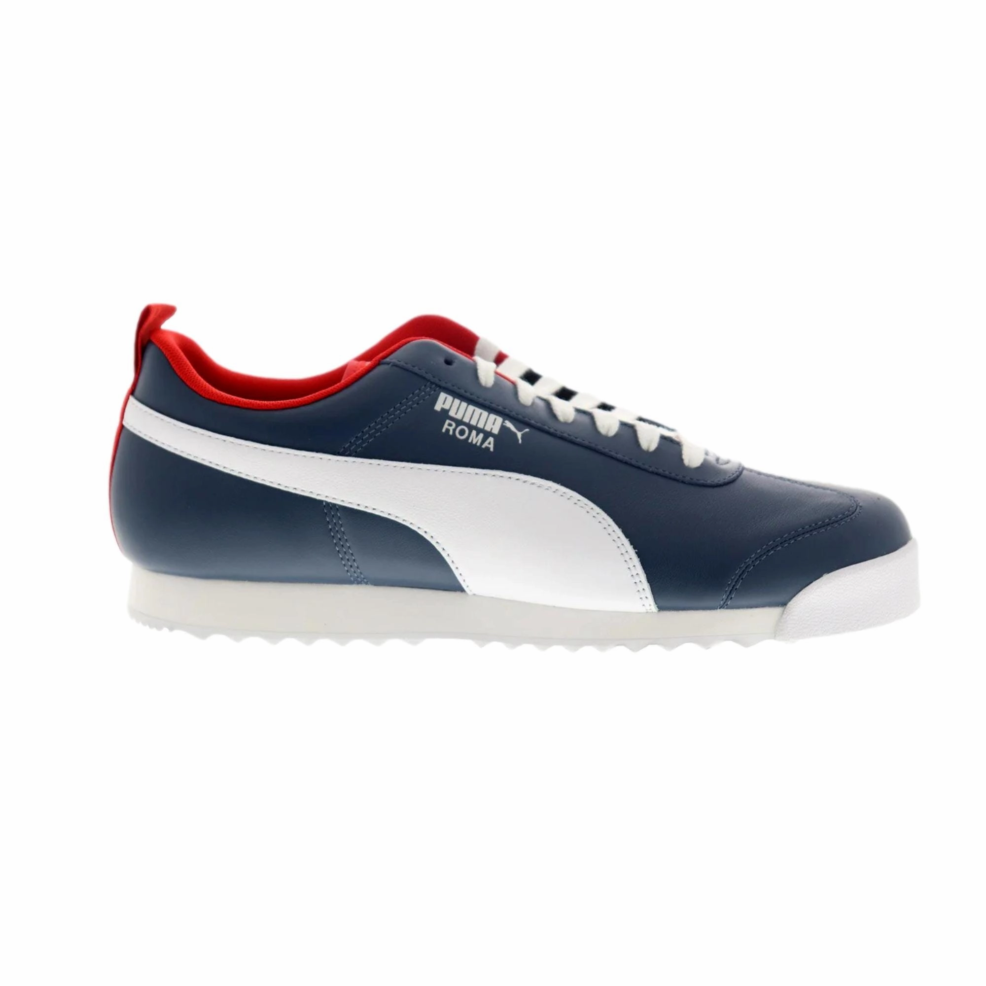 Puma Roma Play On Dark Denim-White-High Rise Red  373421-01 Men's modern - brand shoes Gym Shoes
