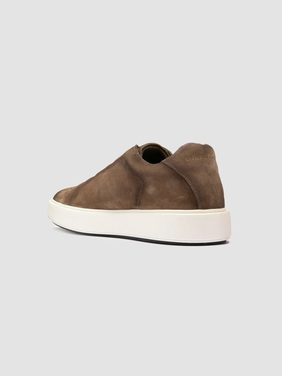 SLOUCH 001 - Taupe Suede Low Top Sneakers textured - finish shoes running shoes with rubber sole
