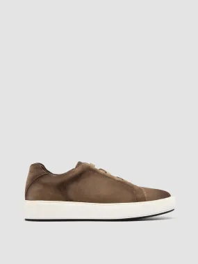SLOUCH 001 - Taupe Suede Low Top Sneakers Nylon Mesh