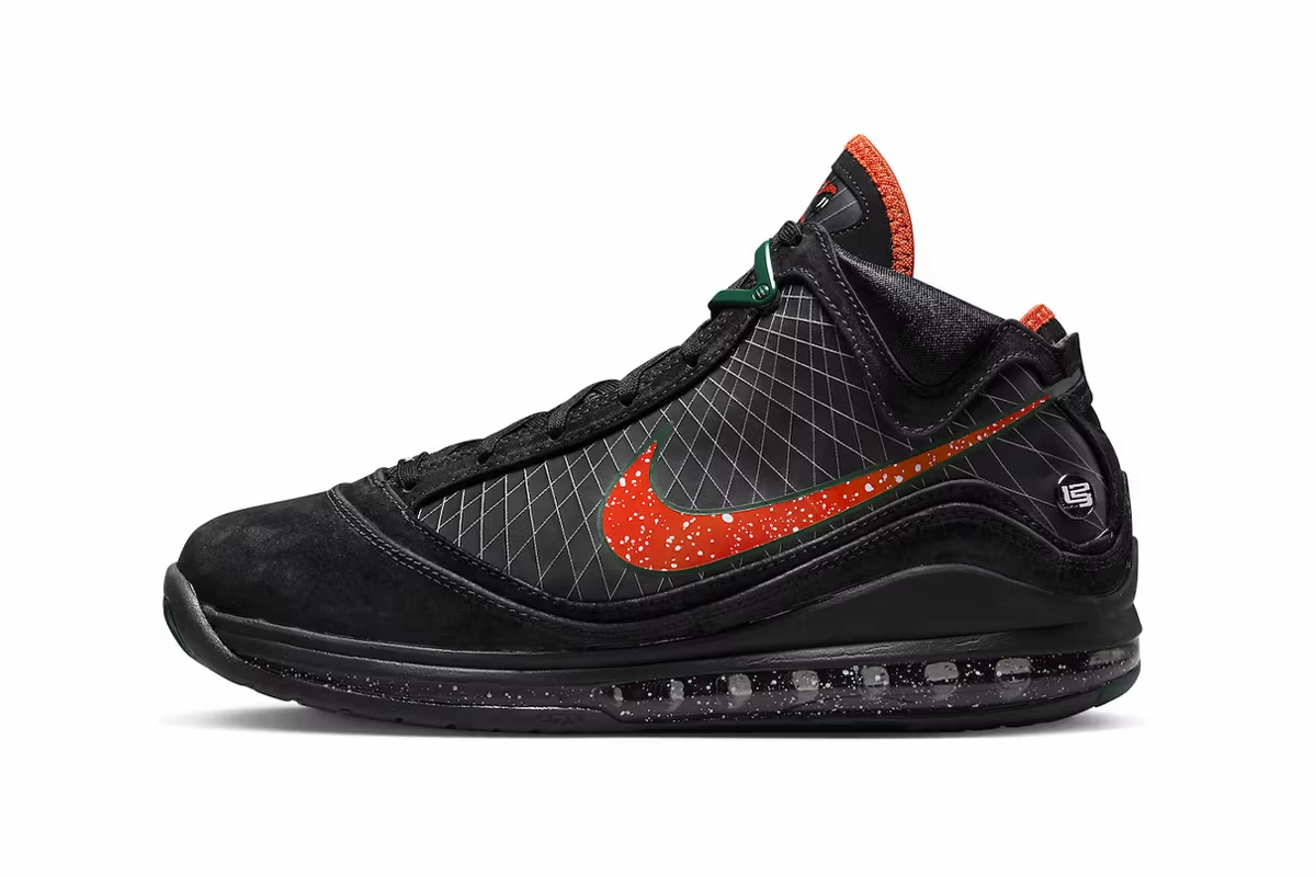 Nike LeBron 7 DX8554-001 Florida A&M Men's US 8 Black Basketball Shoes GBNC283 patterned shoes