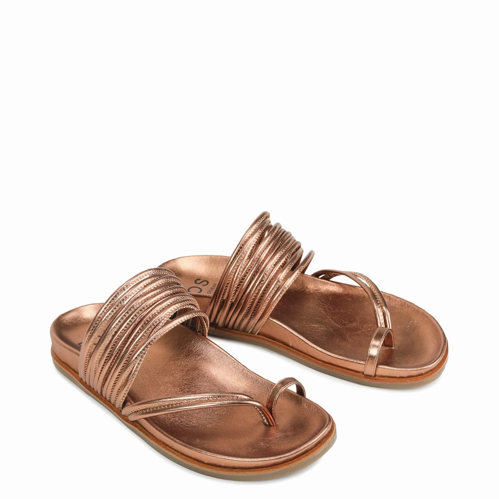 EOS Women's Carmella Toe Loop Sandal in Copper Chisel Tip