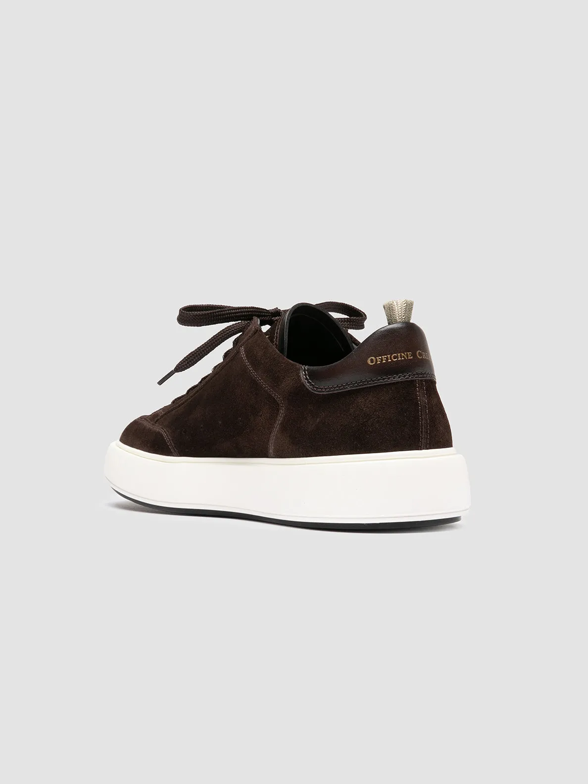 Shockproof Midsole SEQUEL 002 - Dark Brown Suede and Leather Sneakers