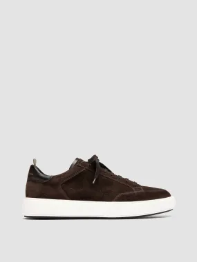 SEQUEL 002 - Dark Brown Suede and Leather Sneakers anti - slip shoes
