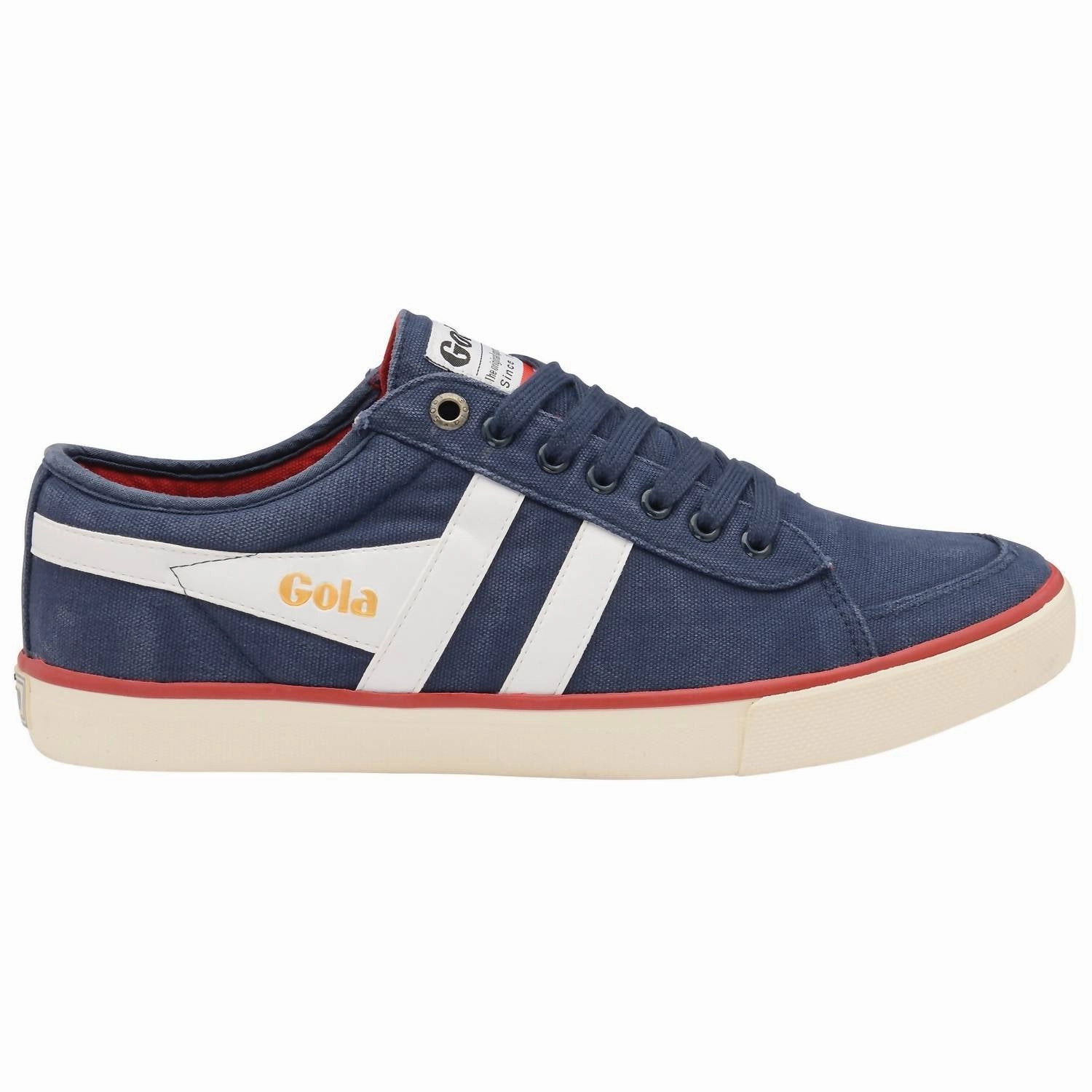 Men's Comet Plimsoll Sneakers In Navy/white elastic - lace shoes weekday running footwear