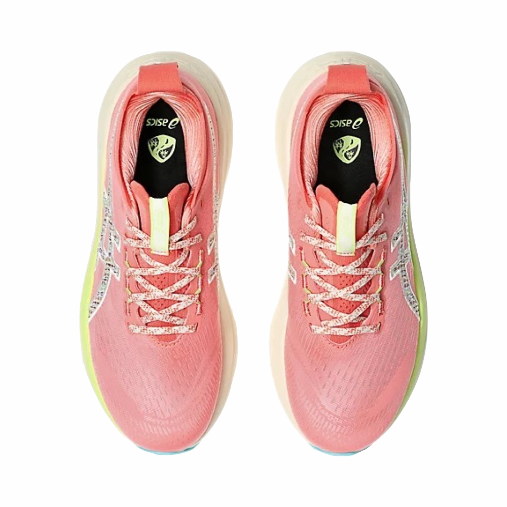 Asics Women's Gel-Nimbus 27 TR Sneaker in Nature Bathing/Guava Sneakers style Commuter Life