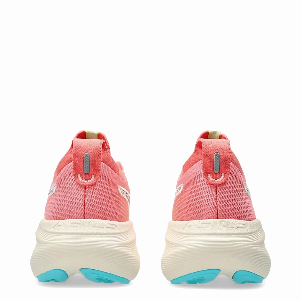 Long Comfort Rubber Sole Asics Women's Gel-Nimbus 27 TR Sneaker in Nature Bathing/Guava