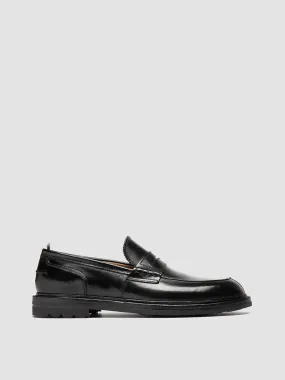 SAX FLEXI 001 - Black Leather Penny Loafers Arch Lift Destination Wedding