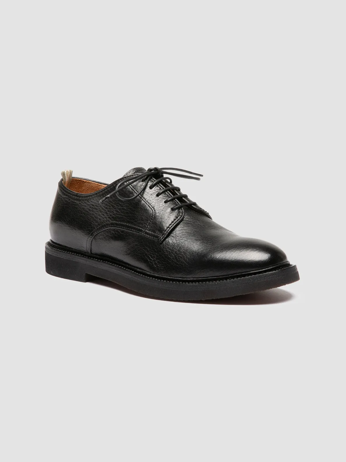 Semi Formal Seamless Stitching HOPKINS FLEXI 208 - Black Leather Oxford Shoes