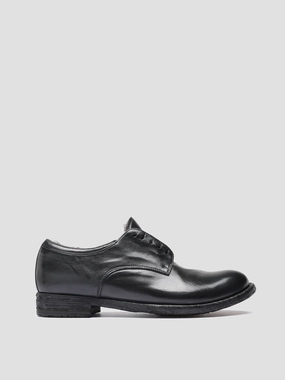 LEXIKON 102 - Black Leather Derby Shoes Air Mesh Motion Friendly
