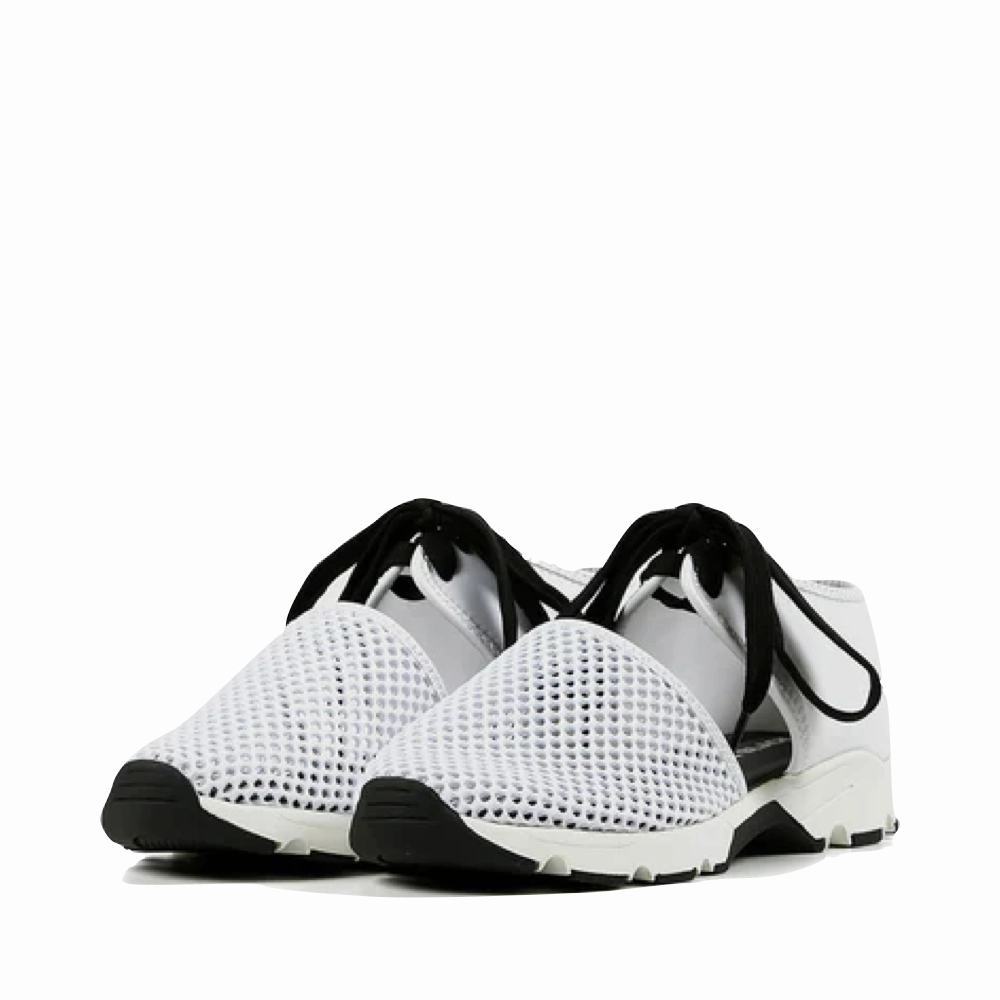 Compact All Black Women's Amazing Mesh Sneaker in White
