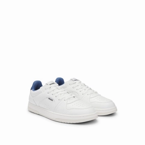 Faux-leather lace-up trainers with logo details streamlined look heel - support - mechanism - firmness shoes
