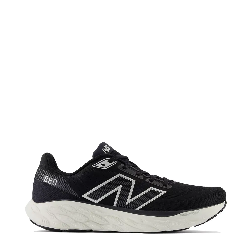 tassel - trimmed - design shoes New Balance Men's Fresh Foam X 880v14 in Black with Sea Salt and Silver Metallic