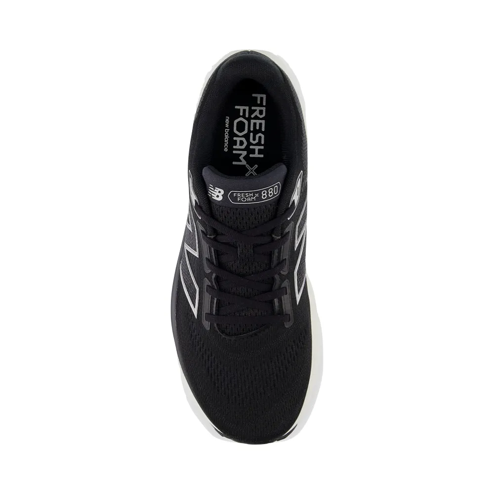 running in a 5K shoes kevlar - upper shoes New Balance Men's Fresh Foam X 880v14 in Black with Sea Salt and Silver Metallic