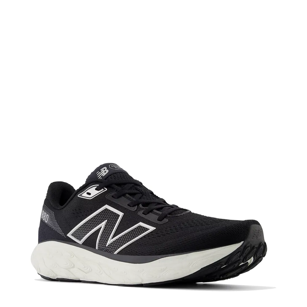 Responsive foam indoor - athlete New Balance Men's Fresh Foam X 880v14 in Black with Sea Salt and Silver Metallic