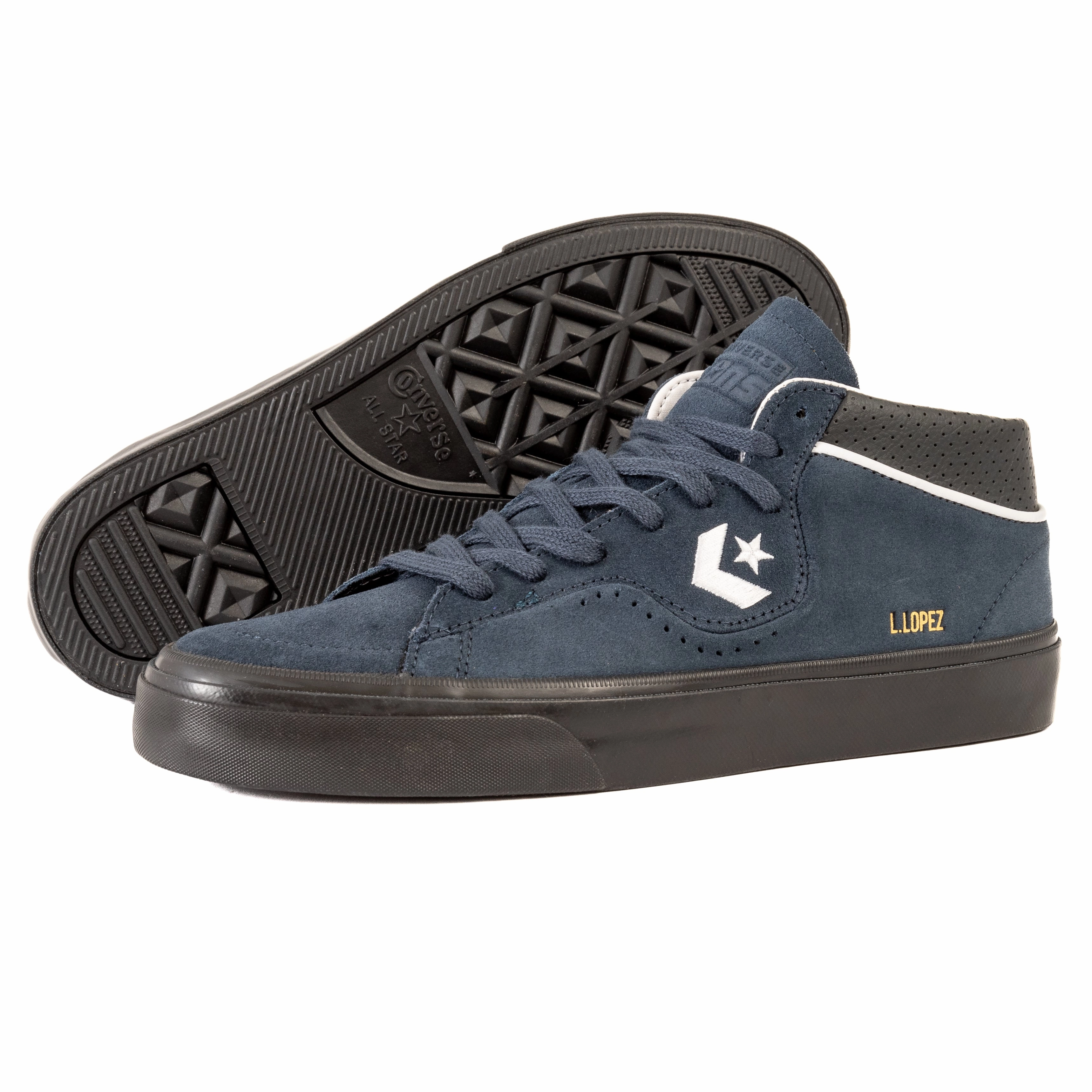 anti - static - property shoes premium - quality all - weather shoes Cons - Louie Lopez Pro Mid (Into The Void/Black/White)*SALE