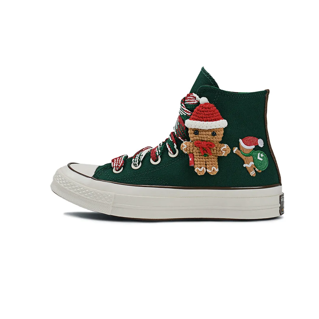 Converse - Unisex Chuck 70 X-Mas Gingerbread & Knit Sock High Top Shoes (A12455C) Trail Step All Use