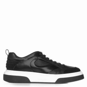 Warmup Session Ferragamo Cassina Leather Low-Top Sneakers