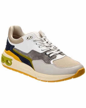 Ferragamo Cosma Low Langur Bitume Leather & Suede Sneaker flat - terrain running