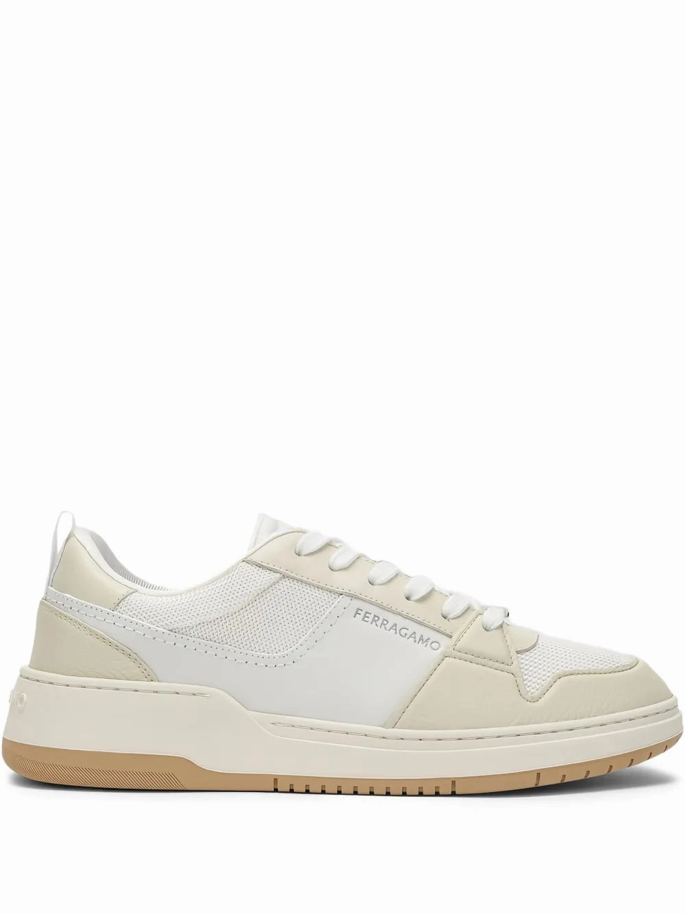 Ferragamo Leather-Panelled Sneakers windproof shoes