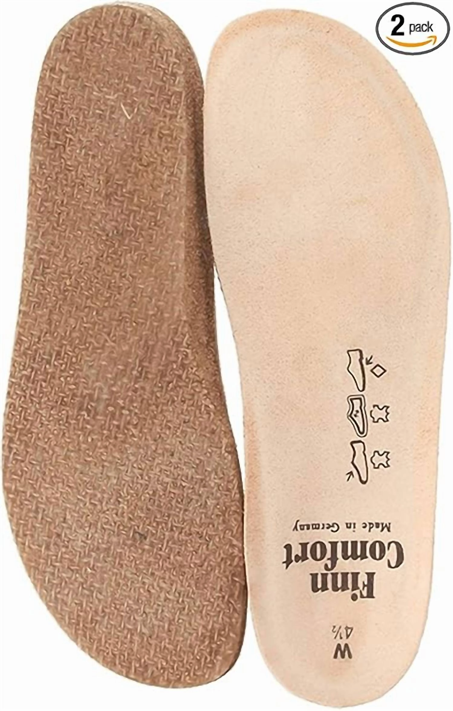 Finnamic Footbed In Brown heel - cup insole shoes Performance-enhancing